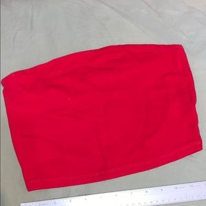 cute red tube top